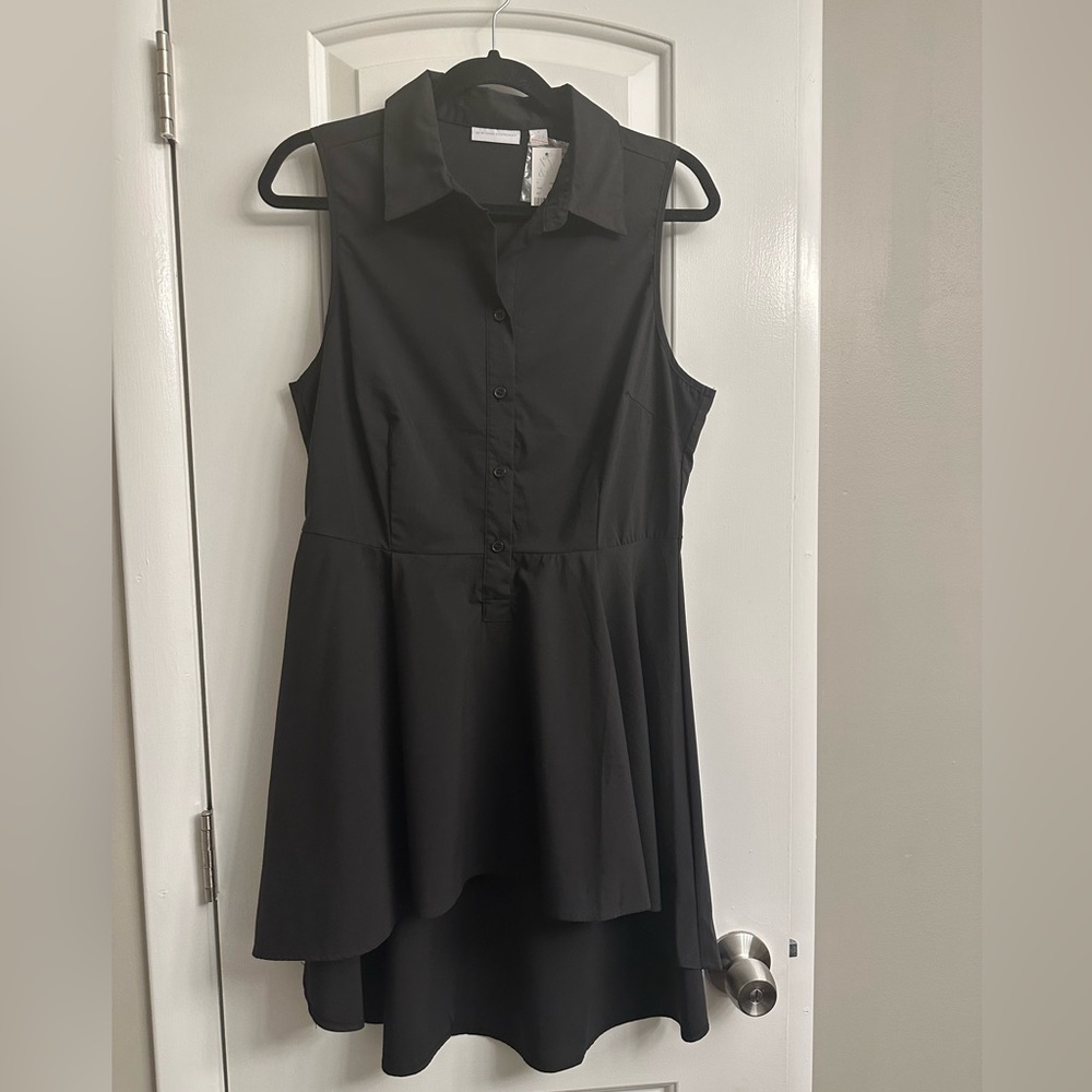 New York and Company Women’s Black Blouse Dress Size M NWT